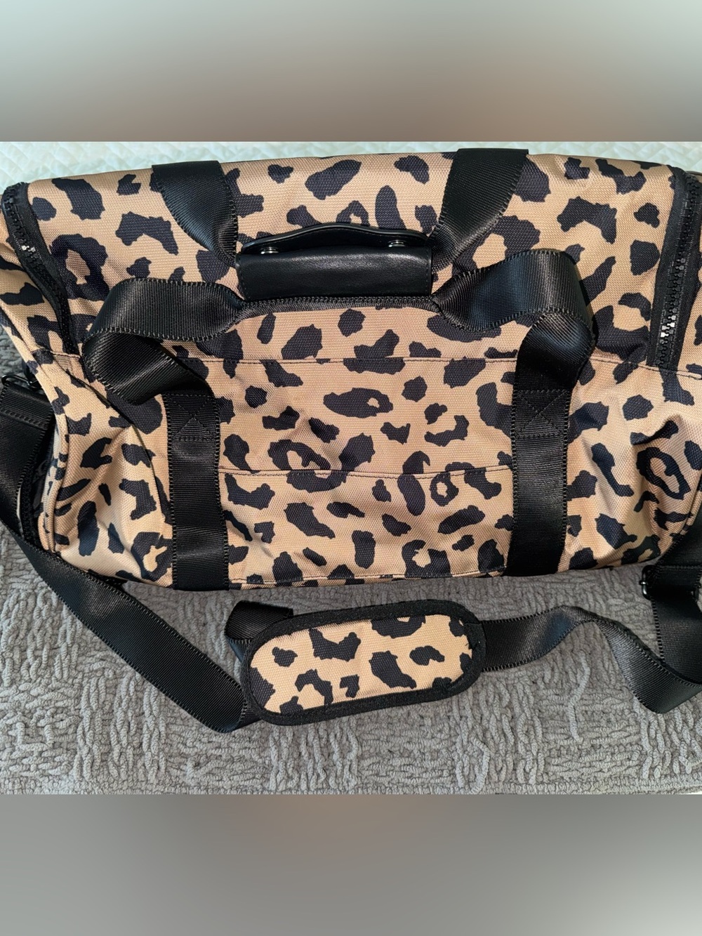 Calpak Leopard-Print Duffel Bag - Tan & Black - Picture 3 of 15